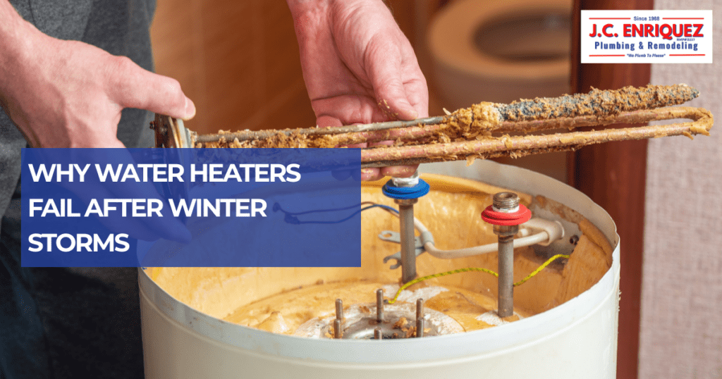 Water heater failure due to winter storms