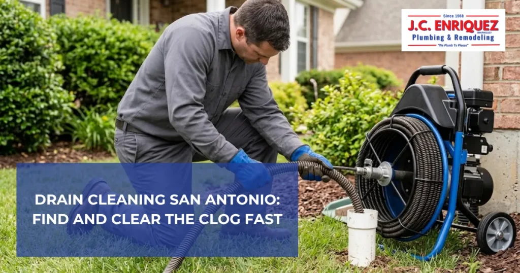 Drain cleaning in San Antonio to find and clear the clog fast